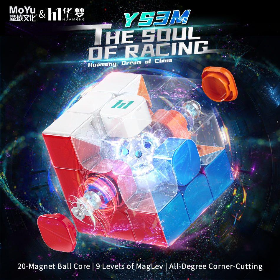 TUNJILOOL MOYU MoYu HuaMeng YS3M Speed Cube 3x3, Cube Magique magné TUNJILOOL MOYU MoYu HuaMeng YS3M Speed Cube 3x3, Cube Magique magné