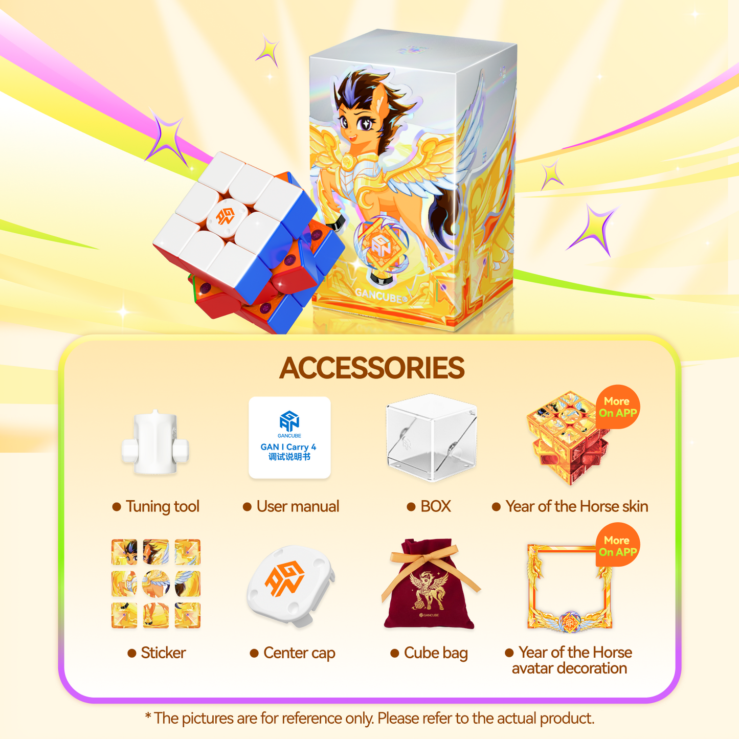 Gan 356 iCarry 4 Smart Cube Year of the Horse Edition