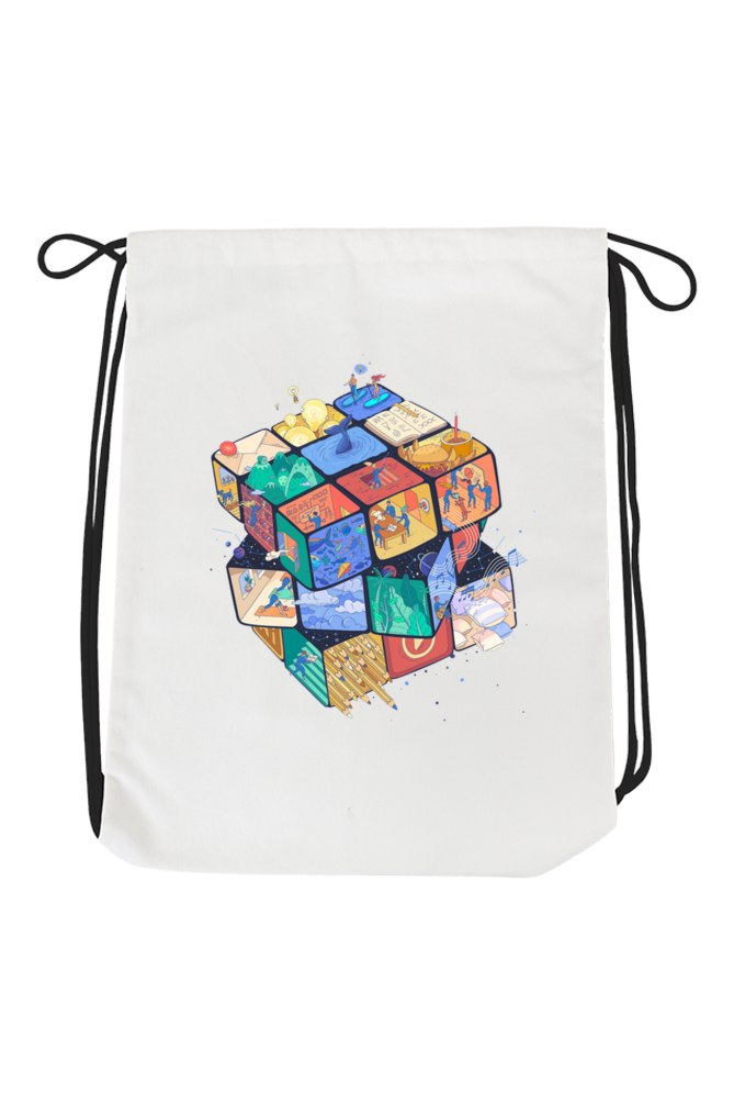 Cube Grafitti Drawstring Bag
