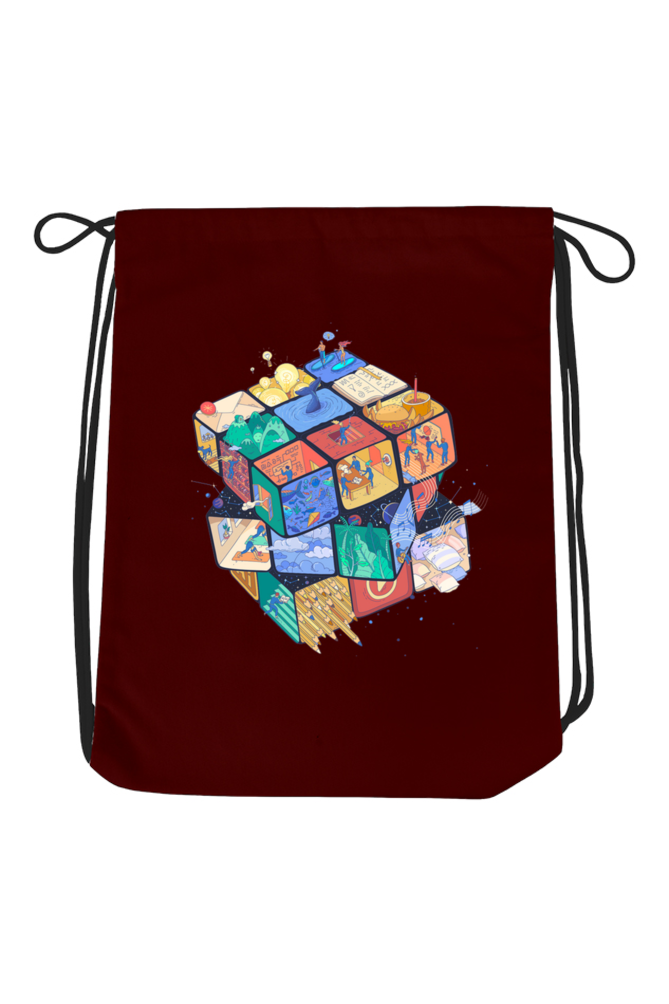 Cube Grafitti Drawstring Bag