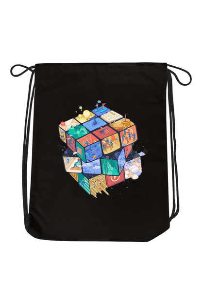 Cube Grafitti Drawstring Bag