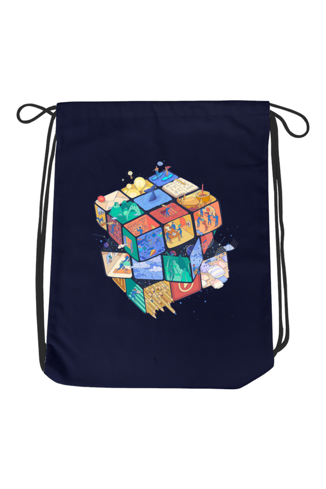 Cube Grafitti Drawstring Bag