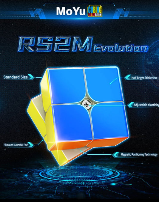Rubik’s Cube store India  WCA-approved cubes  Budget cubes  Magnetic cubes  Maglev cubes  Speedcubes  Cube accessories  Fast shipping MoYu Rs2m Evo 2x2 Magnetic - The Cubeology
